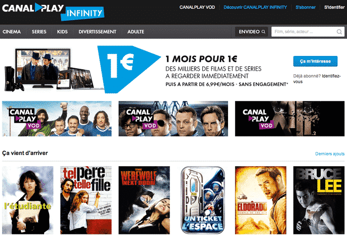 Promo et nouvelle formule pour Canalplay Infinity