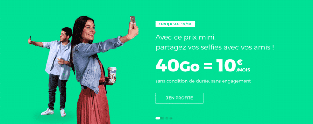 RED by SFR : forfait mobile 40 Go à 10 euros / mois "à vie" en promotion (octobre 2018)
