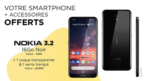 Vente privée Free mobile : smartphone Nokia 3.2 offert (août / septembre 2019)