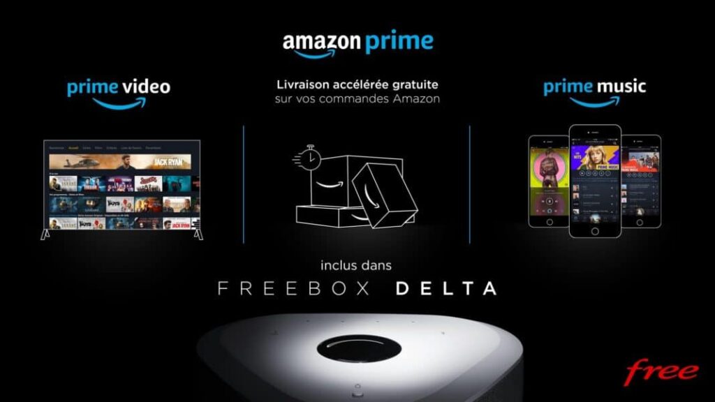 Freebox Delta de Free avec Amazon Prive inclus gratuitement