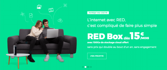 RED by SFR : la box ADSL, fibre optique ou THD à partir de 15 euros par mois avec 100 Go de stockage cloud offerts (octobre 2019)