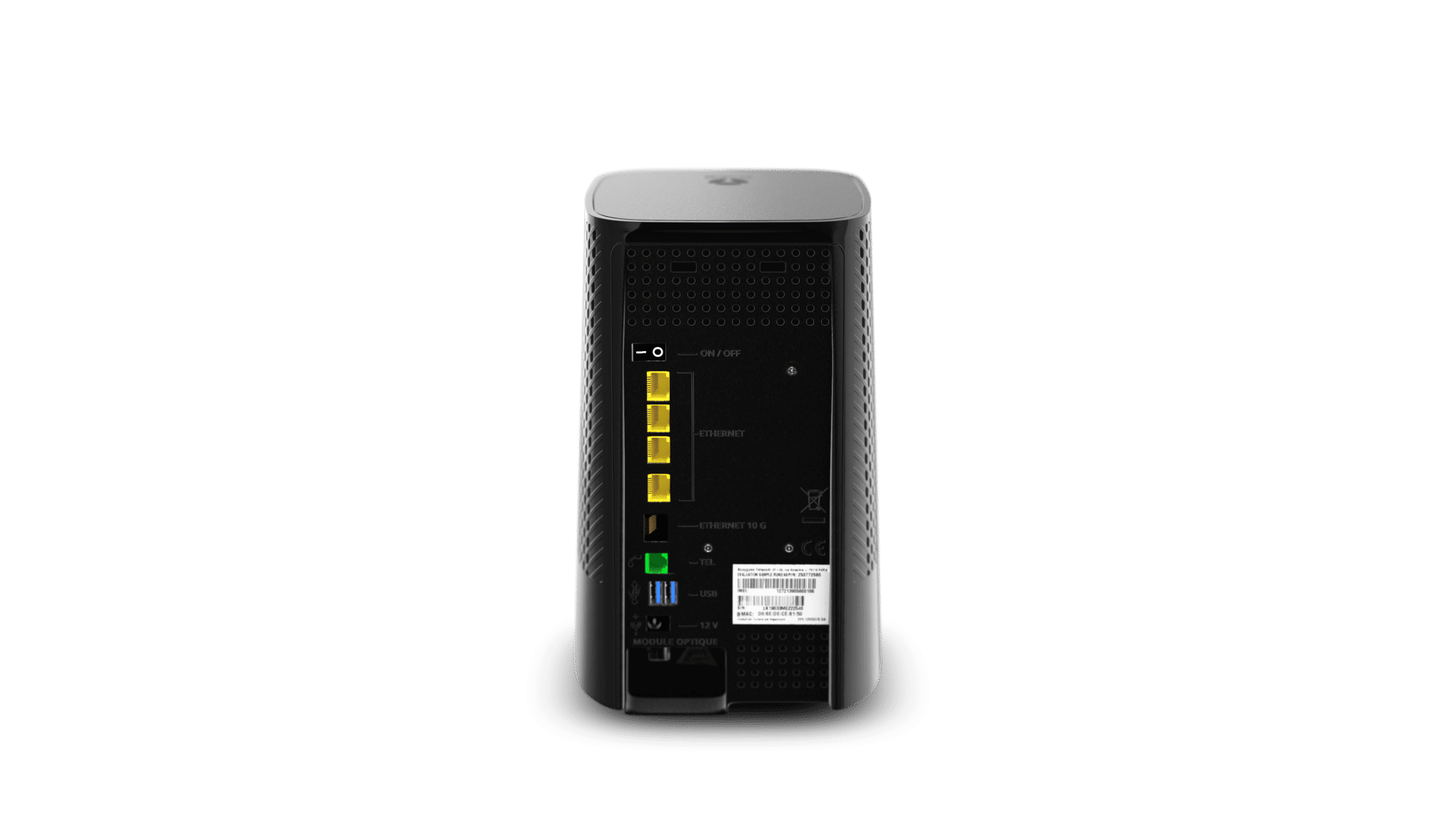 Bbox de Bouygues Télécom : nouvelle box fibre compatible Wi-Fi 6 (arrière)