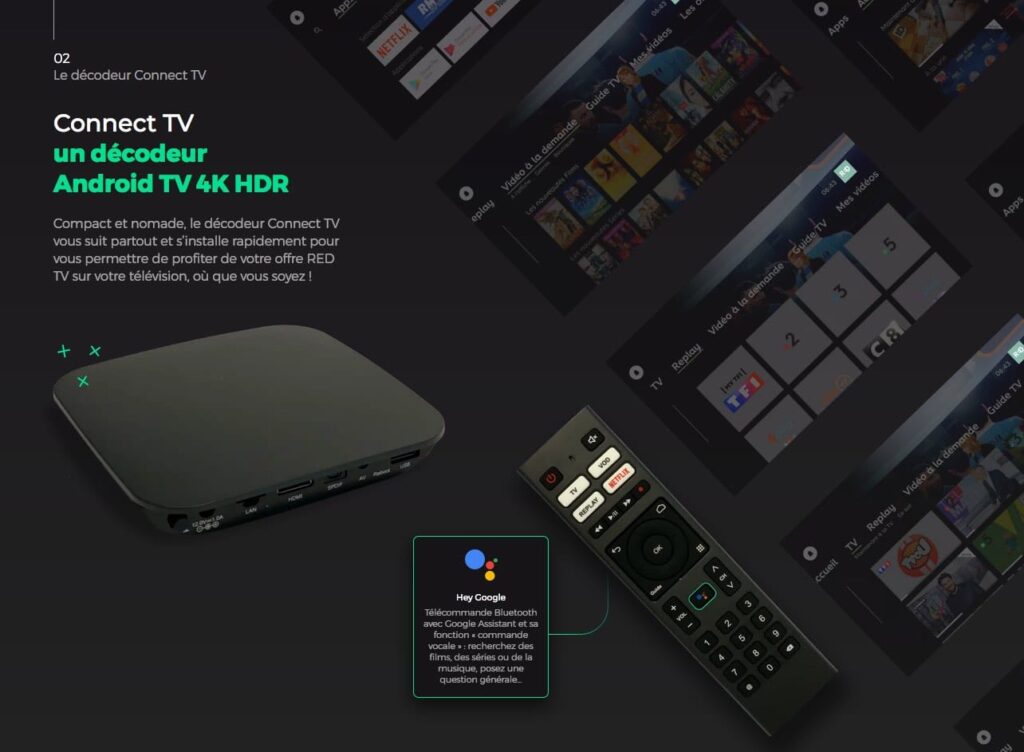 RED by SFR : le nouveau décodeur Connect TV et sa télécommande (avril 2021)