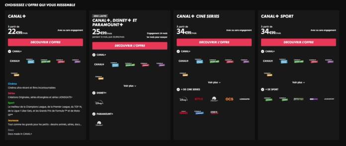 CANAL+ : la gamme en promotion (décembre 2022)