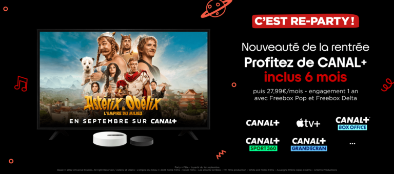 CANAL+ : 6 mois offerts (avec engagement d'un an) aux nouveaux clients Freebox Pop (ou Delta)