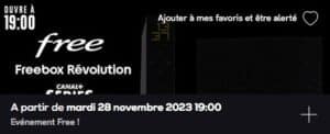 Free : annonce de la vente privée Freebox Révolution (novembre / décembre 2023)