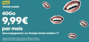 Sosh : forfait mobile 40 Go (décembre 2023)