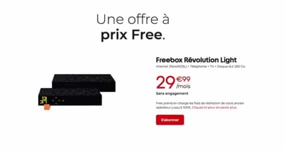 Nouvelle Freebox Révolution Light au prix fixe de 29,99 euros