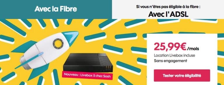 Sosh : série spéciale Livebox fibre (juin 2024)